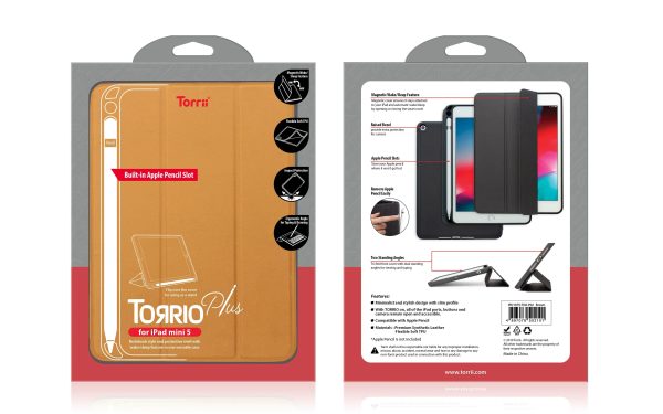 Torrii Torrio Plus Wallet For iPad Mini 5 2019 With Apple Pencil Slot - Brown - Tashqila