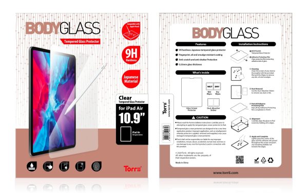 Torrii Bodyglass Screen Protector For iPad Air 10.9 (2020) - Clear - Tashqila