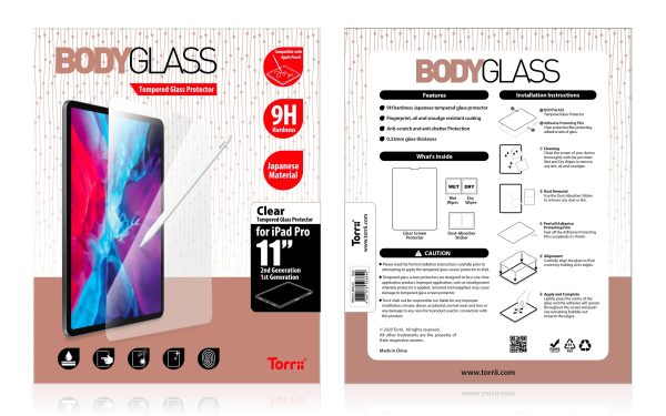 Torrii Bodyglass For iPad Pro 11 (2020) - Clear - Tashqila