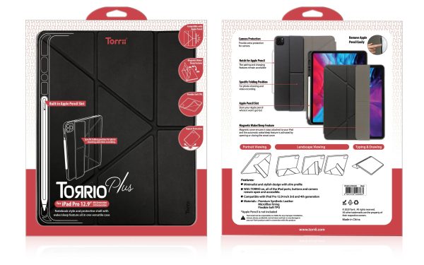 Torrii Torrio Plus Case For iPad Pro 12.9 (2020) - Black - Tashqila