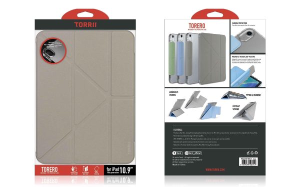 Torrii Torero iPad 11 (A16) & iPad 10.9 (10th Gen) Wallet Case - Gray