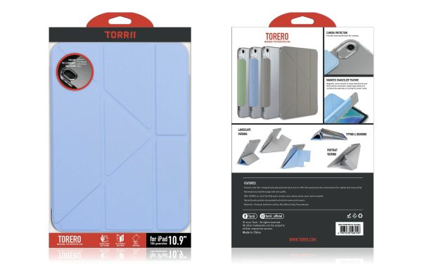 Torrii Torero iPad 11 (A16) & iPad 10.9 (10th Gen) Wallet Case - Sky Blue - Tashqila