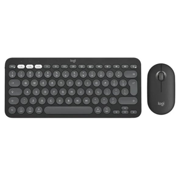 Logitech Pebble 2 Keyboard Mouse Combo - Tonal Graphite (Eng/Arb) - Tashqila