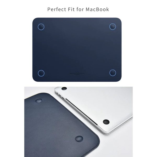 Wiwu Skin Pro 2 Pu Leather Sleeve For Macbook 13 - Grey - Tashqila