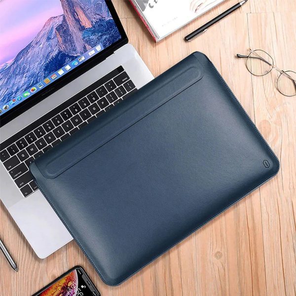 Wiwu Skin Pro Slim Stand Sleeve For Macbook 13 - Blue - Tashqila