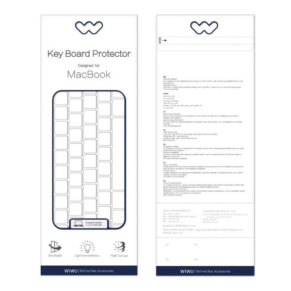 Wiwu Laptop Keyboard Protector For Macbook Pro 13 and 16- Clear - Tashqila