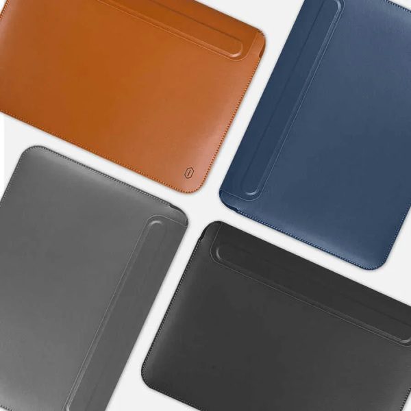 Wiwu Skin Pro Slim Stand Sleeve For Macbook Pro 16 - Brown - Tashqila