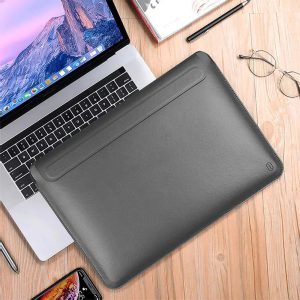 Wiwu Skin Pro Slim Stand Sleeve For Macbook Pro 16 - Gray - Tashqila