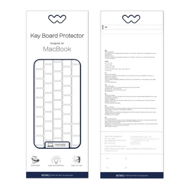 Wiwu Laptop Keyboard Protector For Macbook Air 13 - Clear - Tashqila