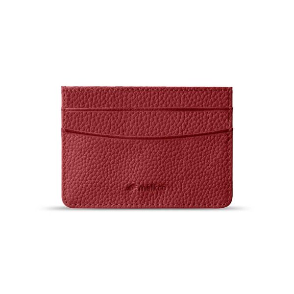 Melkco Card Holder Origin Series Premium Leather - Red - Tashqila