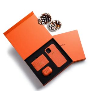 Melkco Premium Leather Gift Set - Orange - Tashqila