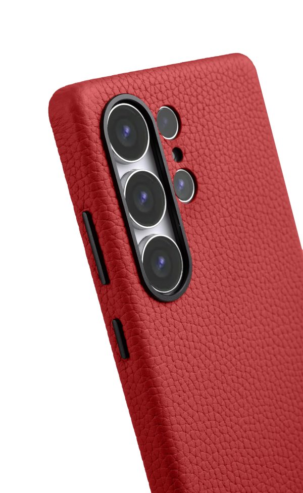 Melkco Samsung S25 Ultra Premium Leather Magsafe Cover - Red - Tashqila