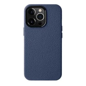 Melkco iPhone 15 Pro Origin Paris Premium Leather Magsafe Cover - Dark Blue - Tashqila