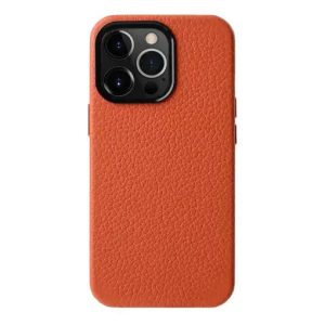 Melkco iPhone 15 Pro Origin Paris Premium Leather Magsafe Cover - Orange - Tashqila