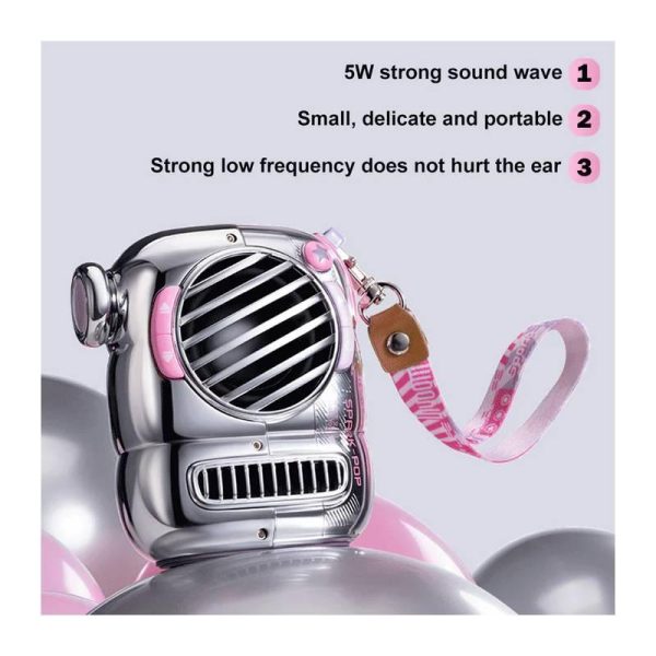 Divoom Spark-Pop Portable Bluetooth Mini Speaker - Pink - Tashqila