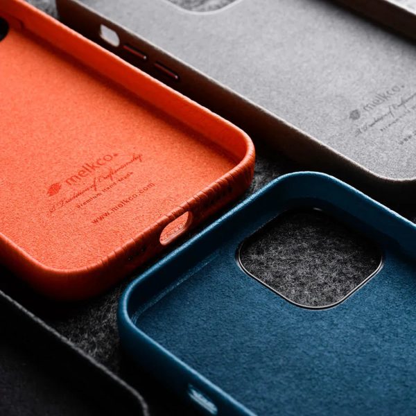 Melkco iPhone 15 Pro Origin Paris Premium Leather Magsafe Cover - Orange - Tashqila