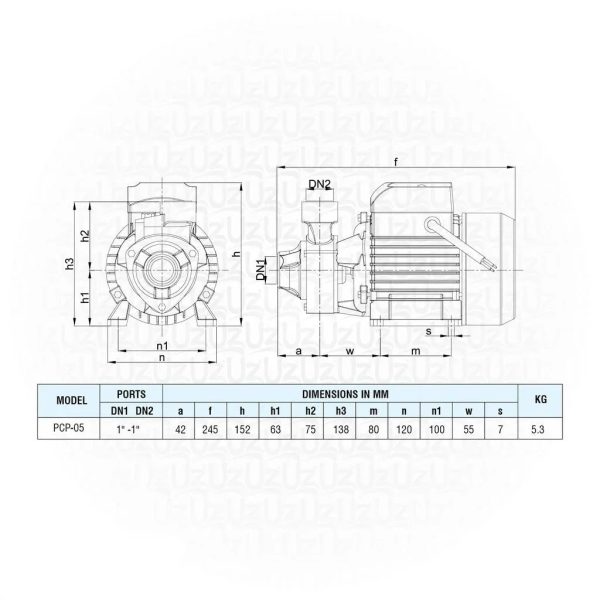 Prakash Centrifugal Pump - 0.5 Hp - (2 Year Guarantee) - Tashqila