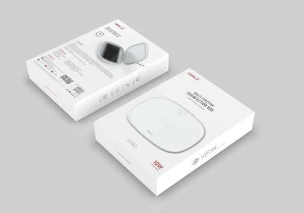iWalk Capsule Multi-Function Disinfection Box With 10W Wireless Charging - White - Tashqila