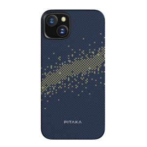 Pitaka iPhone 15 Plus Carbon Fibre Magsafe Cover - Blue - Tashqila