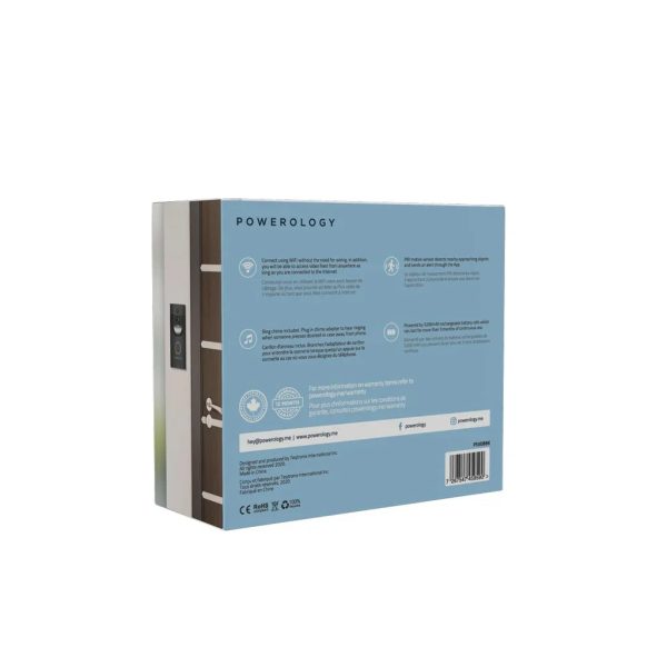 Powerology Smart Video Doorbell with Night Vision and Motion Sensor - Tashqila