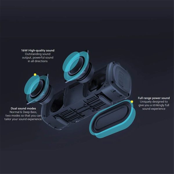 Mi Portable Bluetooth Speaker 16W GL - Black - Tashqila