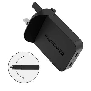 Ravpower 65W Gan Slim Charger - Black - Tashqila