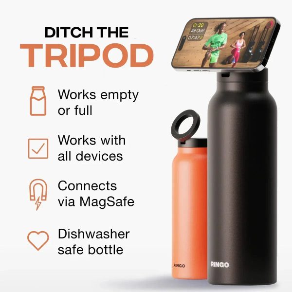 Ringo MagSafe Water Bottle 1 Litre (32oz) Pink - Tashqila