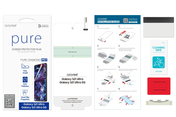 Araree Pure Diamond Screen Protector For Samsung Galaxy S21 - Clear - Tashqila