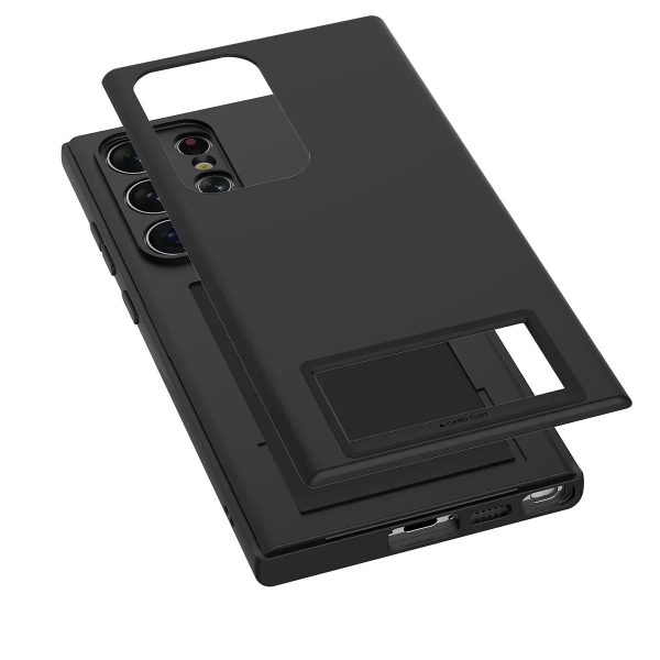 Araree Air Slot Case with card Slot For Samsung Galaxy S23 Ultra -Black - Tashqila
