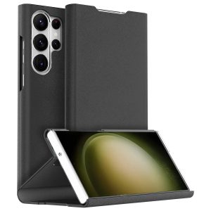Araree Bonnet Dairy Stand wallet Case For Samsung Galaxy S23 Ultra - Black - Tashqila