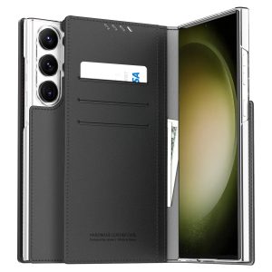 Araree Mustang Dairy Wallet Case For Samsung Galaxy S23 Ultra - Black - Tashqila