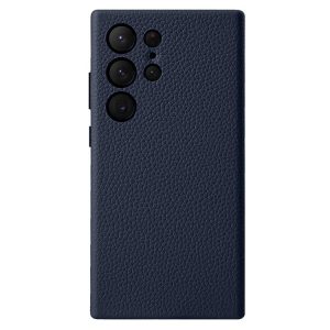 Melkco S24 Ultra Premium Leather MagSafe Cover - Dark Blue - Tashqila
