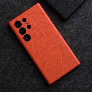 Melkco S24 Ultra Premium Leather MagSafe Cover - Orange - Tashqila