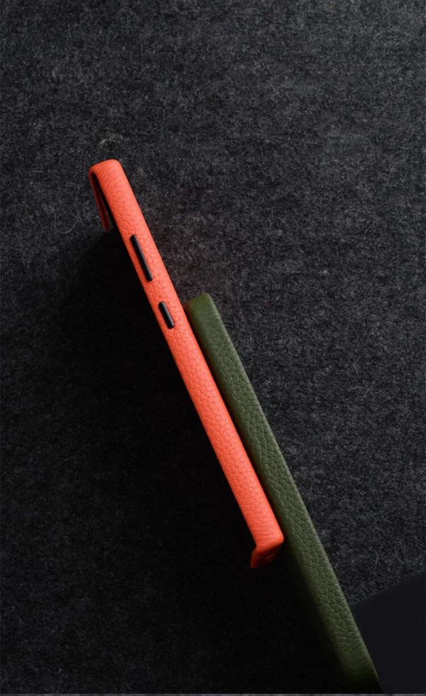 Melkco S24 Ultra Premium Leather MagSafe Cover - Orange - Tashqila