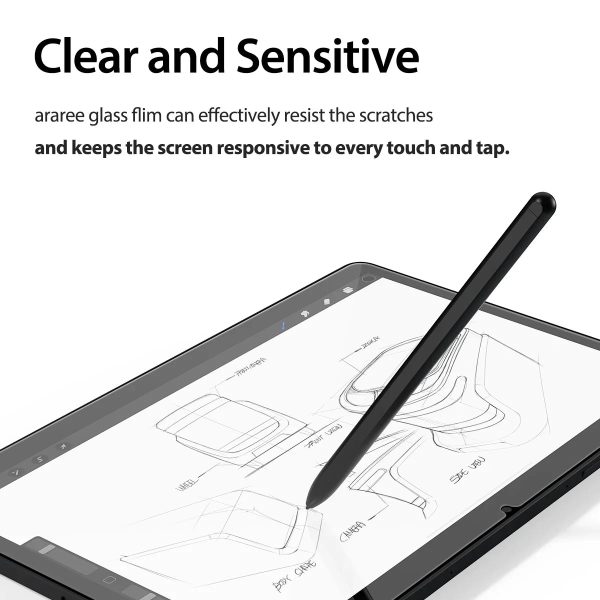 Araree Front Core Glass For Tab S9FE / S8 / S9- Clear - Tashqila