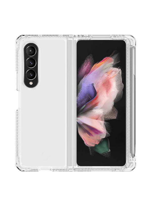 Itskins Hybrid ClearGalaxy Z Fold4 Case With Pen Holder - Transparent - Tashqila
