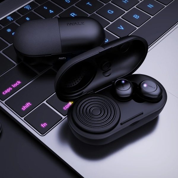 iWalk Amour Air Shell 2 In 1 True Wireless Stereo Bluetooth Earbuds & Speaker - Black - Tashqila