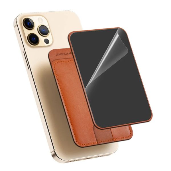 Araree Stick Pocket Genuine Leather Universal Card Holder - Brown - Tashqila
