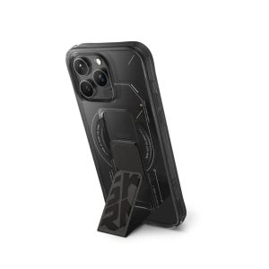 Skinarma iPhone 15 Pro Helio Magsafe Grip-Stand Cover - Black - Tashqila