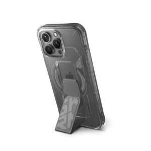 Skinarma iPhone 15 Pro Helio Magsafe Grip-Stand Cover - Grey - Tashqila