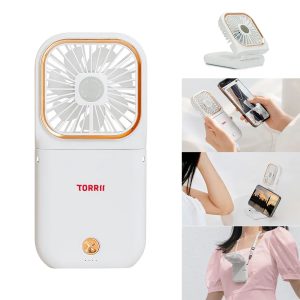 Torrii Cool Foldable Fan With 3000Mah Powerbank - White - Tashqila