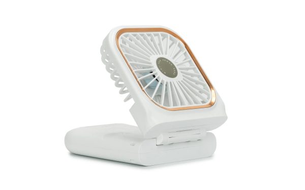 Torrii Cool Foldable Fan With 3000Mah Powerbank - White - Tashqila