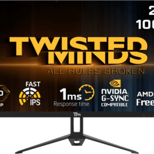 Twisted Minds 27" FHD IPS, 100Hz, 1ms Gaming Monitor - Black - Tashqila