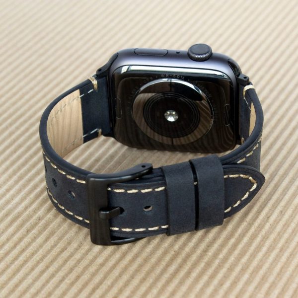 Torrii Watch 40/41/42 Mm Strap - Black Leather - Tashqila