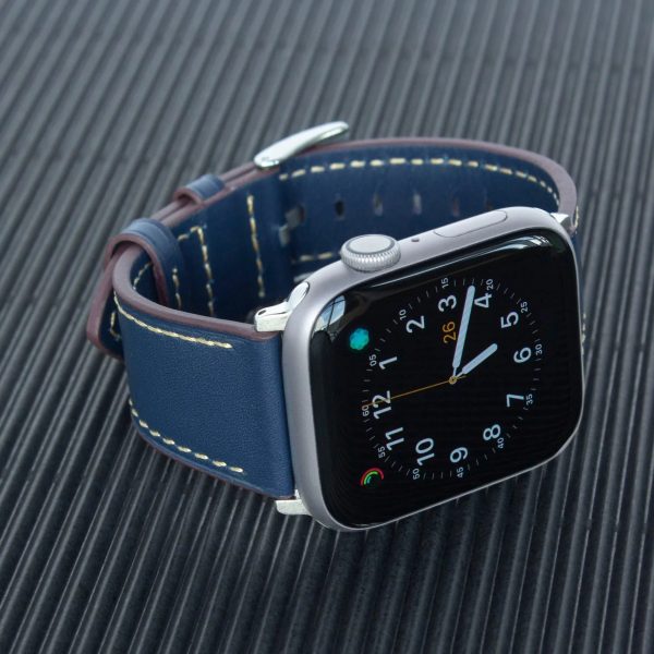 Torrii Watch 49/46/45/44 Mm - Dark Blue Leather - Tashqila