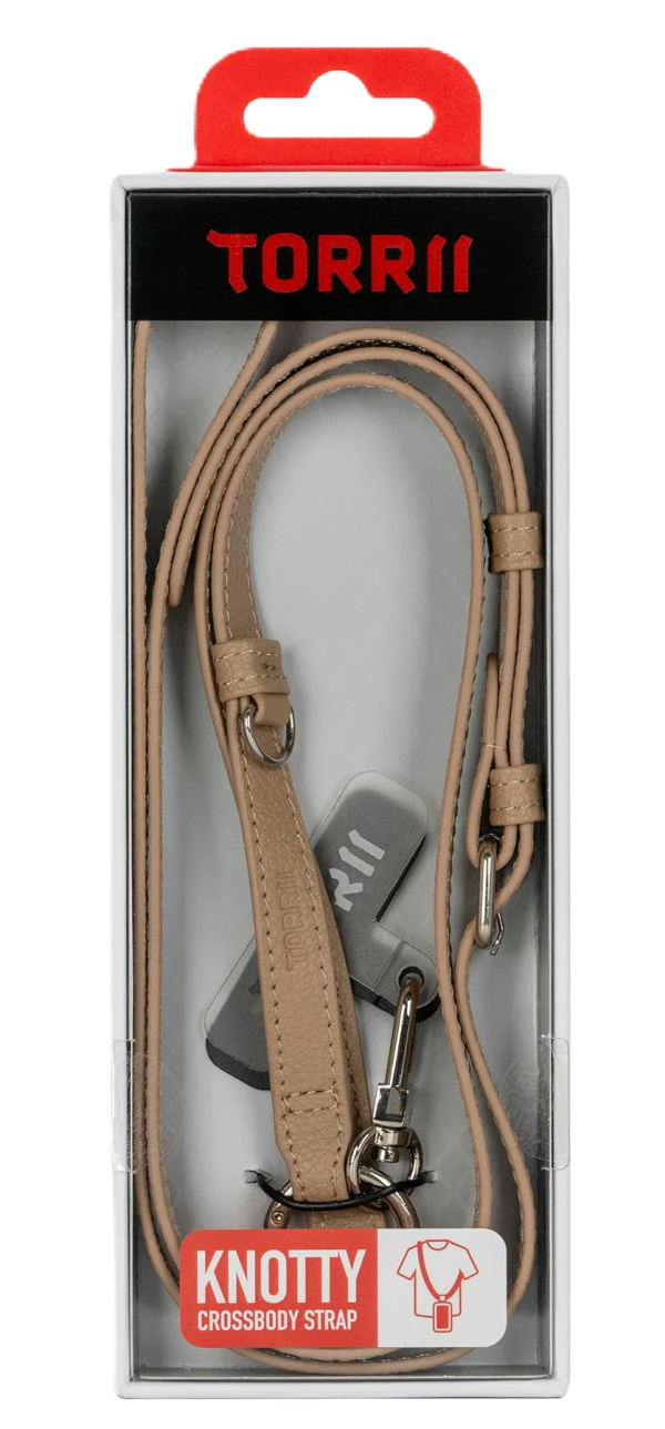 Torrii Knotty Leather Crossbody Strap – Khaki - Tashqila