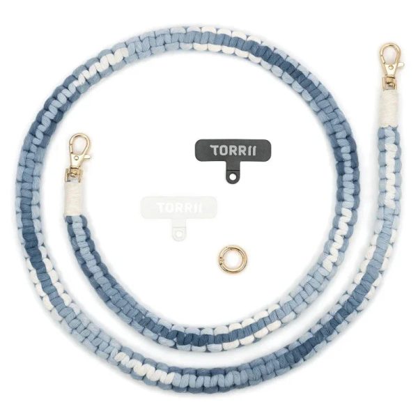 Torrii Knotty Braided Crossbody Strap – Blue - Tashqila