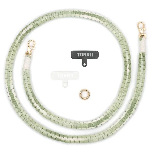 Torrii Knotty Braided Crossbody Strap – Green - Tashqila