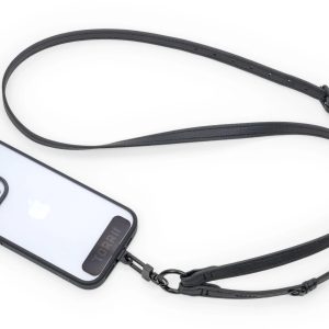 Torrii Knotty Leather Crossbody Strap – Black - Tashqila