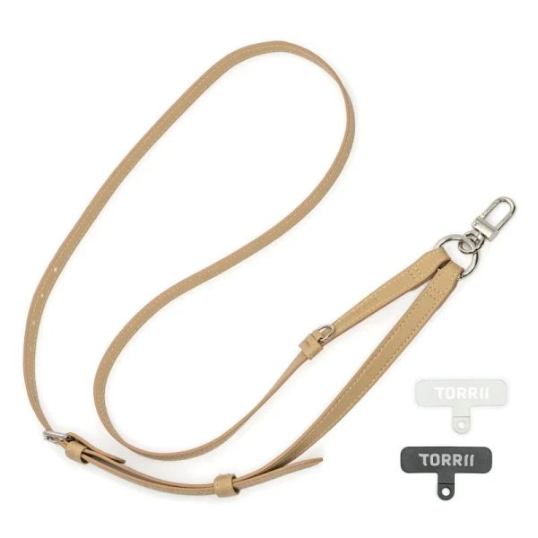 Torrii Knotty Leather Crossbody Strap – Khaki - Tashqila